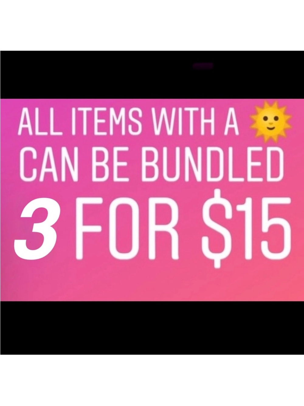 3 for $15 items with a 🌞 or Auto 15% off 2+ items. Make offers on 1 or bundles!